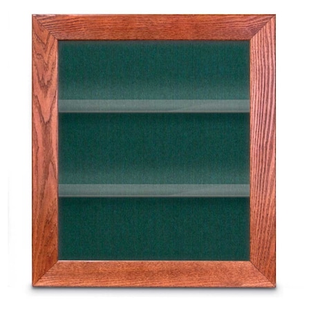 Indoor Enclosed Combo Board,42x32,White Frame/Blue & Keylime